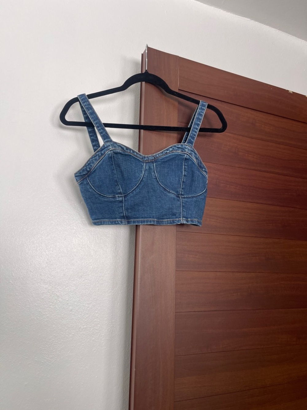 Aeropostale Dark Blue Denim Bustier Top
